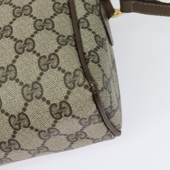 GUCCI GG Supreme Web Sherry Line Shoulder Bag Pvc Beige Gold Red - Picture 13 of 16